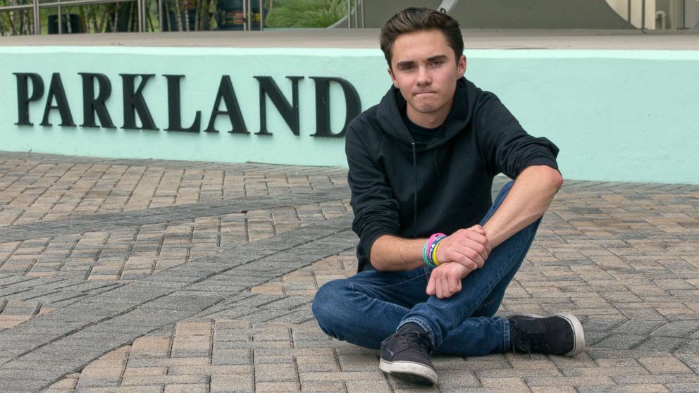 David Hogg was not at home; the teen is in D.C. to accept an award.