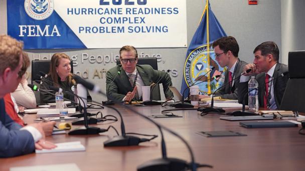 Acting FEMA Administrator Richardson hosts a meeting with agency leadership in preparation for hurricane season, May 12, 2025, in Washington, DC.