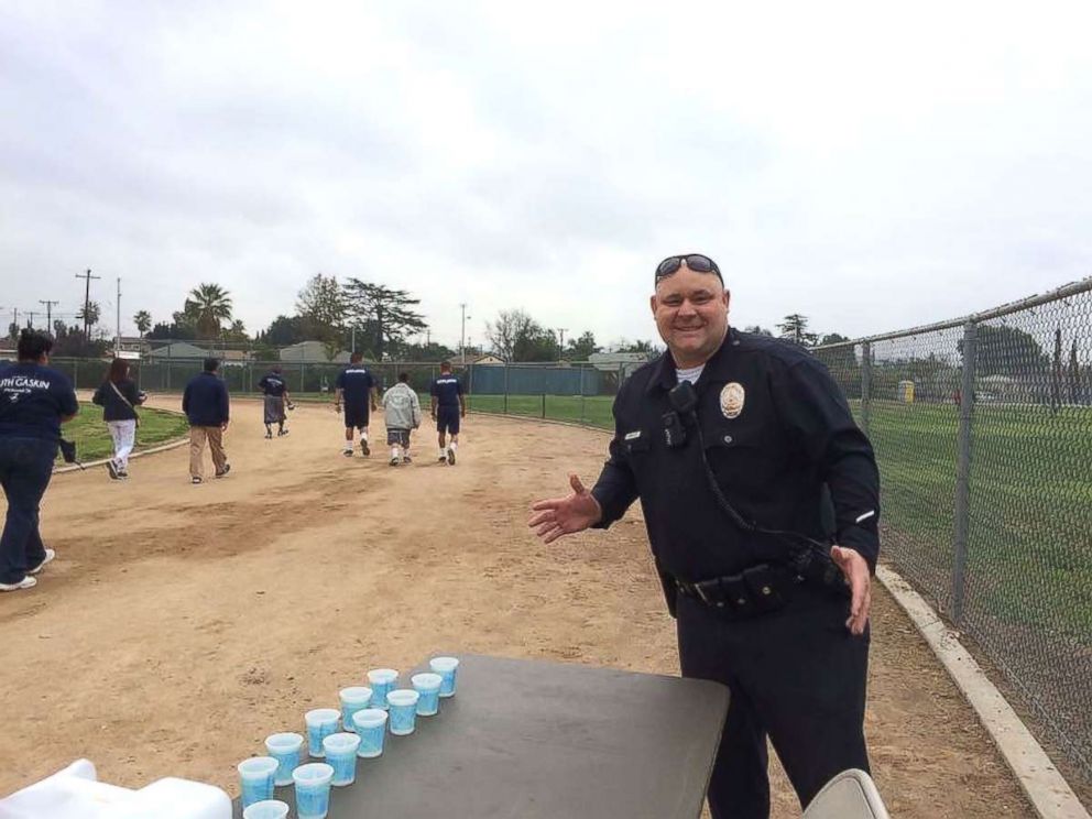 PHOTO: David Swailes at an LAPD Special Olympics event.