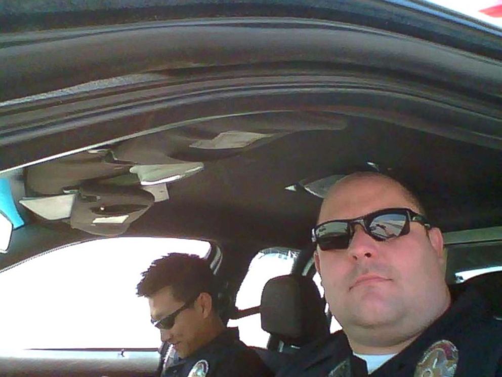 PHOTO: David Swailes taking a selfie on patrol.