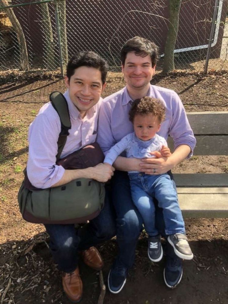 PHOTO: David Lat, his husband Zach Shemtob and their 2-year-old son.