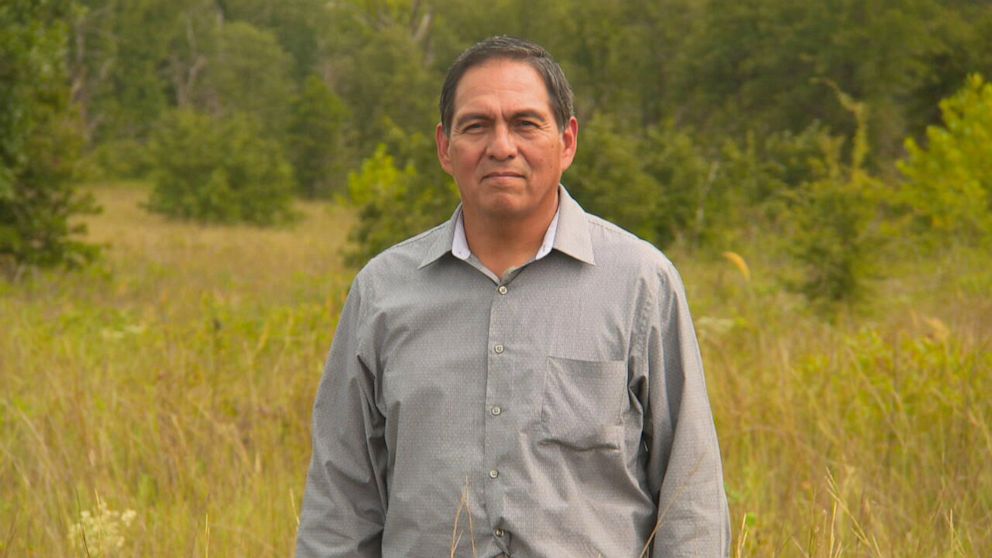 PHOTO: Principal Chief David Hill of the Muscogee Creek Nation talks to "Nightline" about his family history. His ancestors survived the Trail of Tears, which was named by the Cherokee to describe a forced relocation of Native Americans.