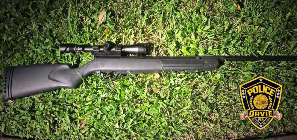 PHOTO: The high powered pellet rifle Johansen Concepcion De La Ros allegedly used to shoot an 8-month-old puppy named Princes in Davie, Fla., Sept 29, 2018.