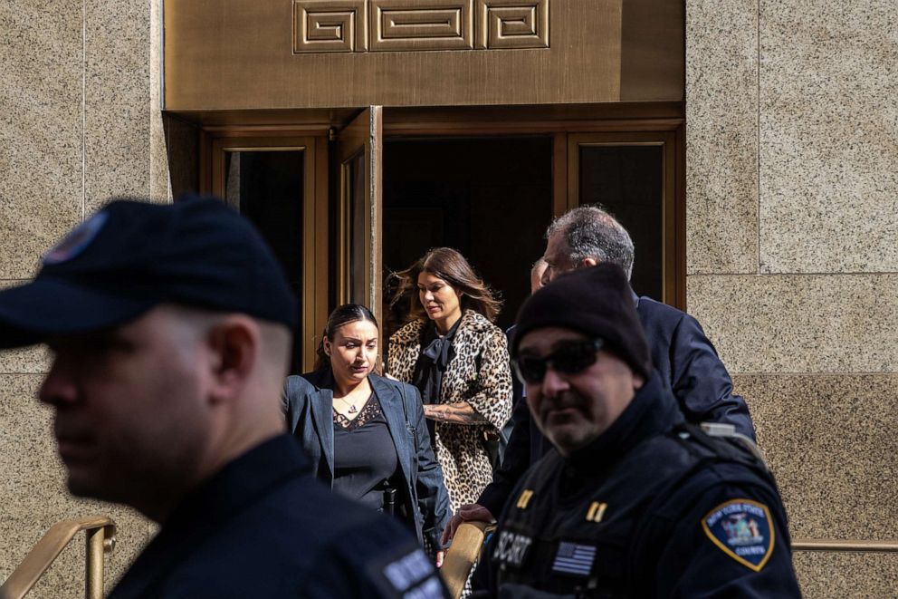 PHOTO: Dawn Dunning leaves New York Criminal Court following the sentencing of Hollywood mogul Harvey Weinstein on March 11, 2020, in New York.