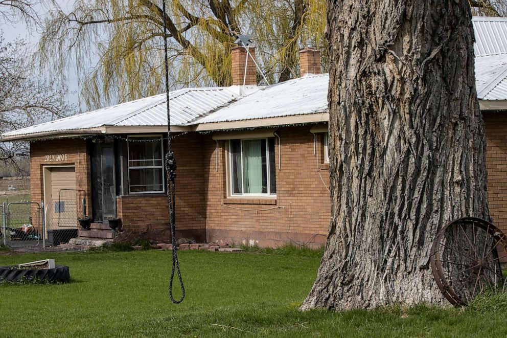 PHOTO: The former home of Chad Daybell, where the bodies of Tylee Ryan and J.J. Vallow were discovered in 2020, is seen on May 10, 2023 in Rexburg, Idaho.