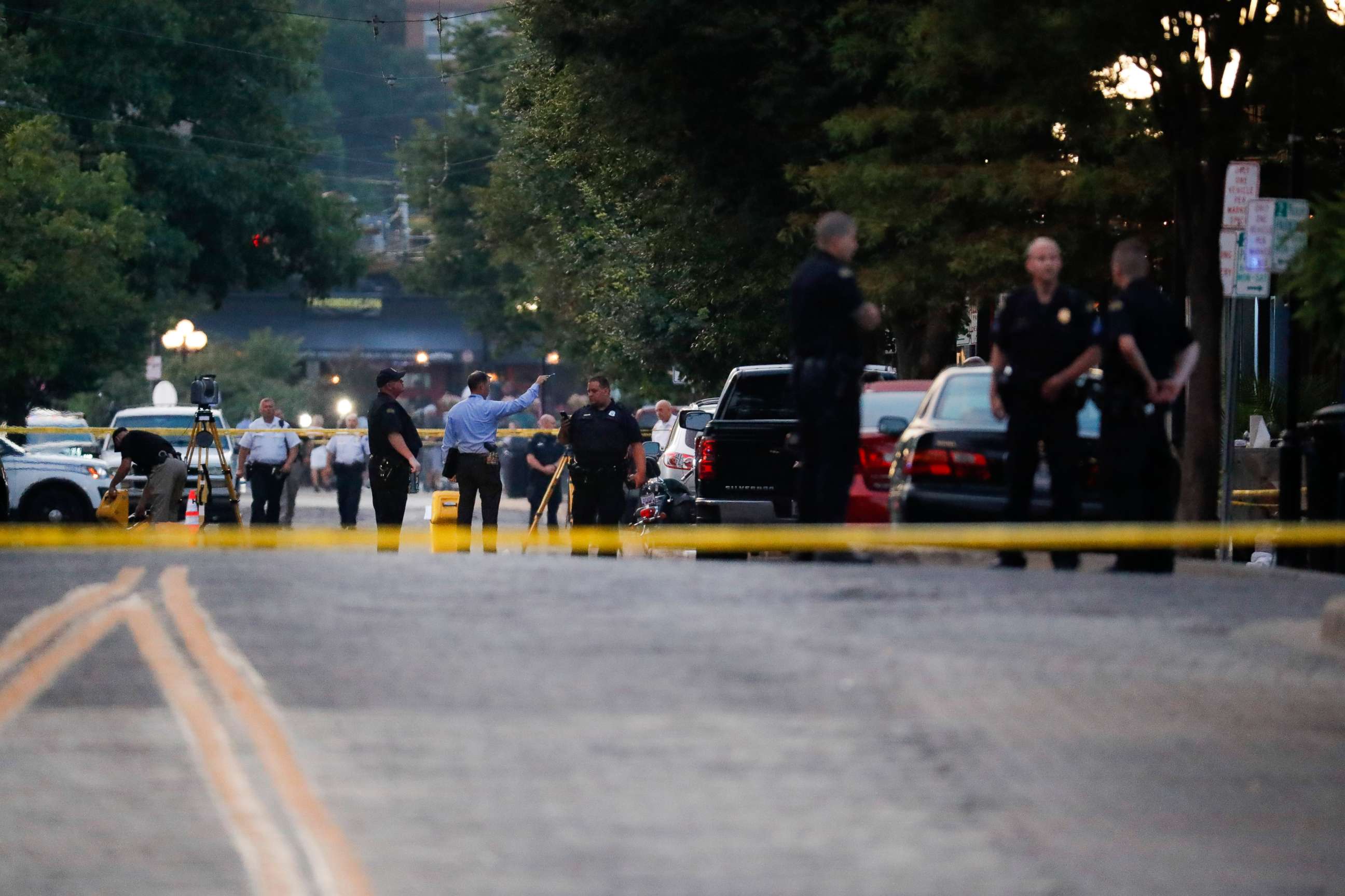 PHOTO: Authorities work the scene of a mass shooting, Sunday, Aug. 4, 2019, in Dayton, Ohio. 