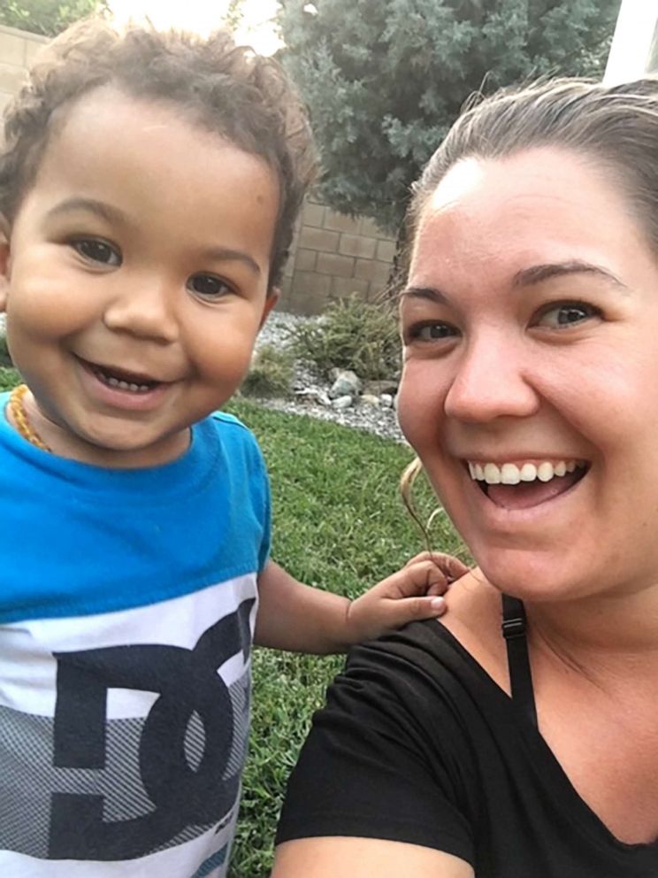 PHOTO: Deacon Morin, 18 months, poses with his mother, Danielle Morin, in this undated photo. The child died in 2016 when he was strangled by a Baltic amber teething necklace purchased on the e-commerce site Etsy and given to his mother as a gift.