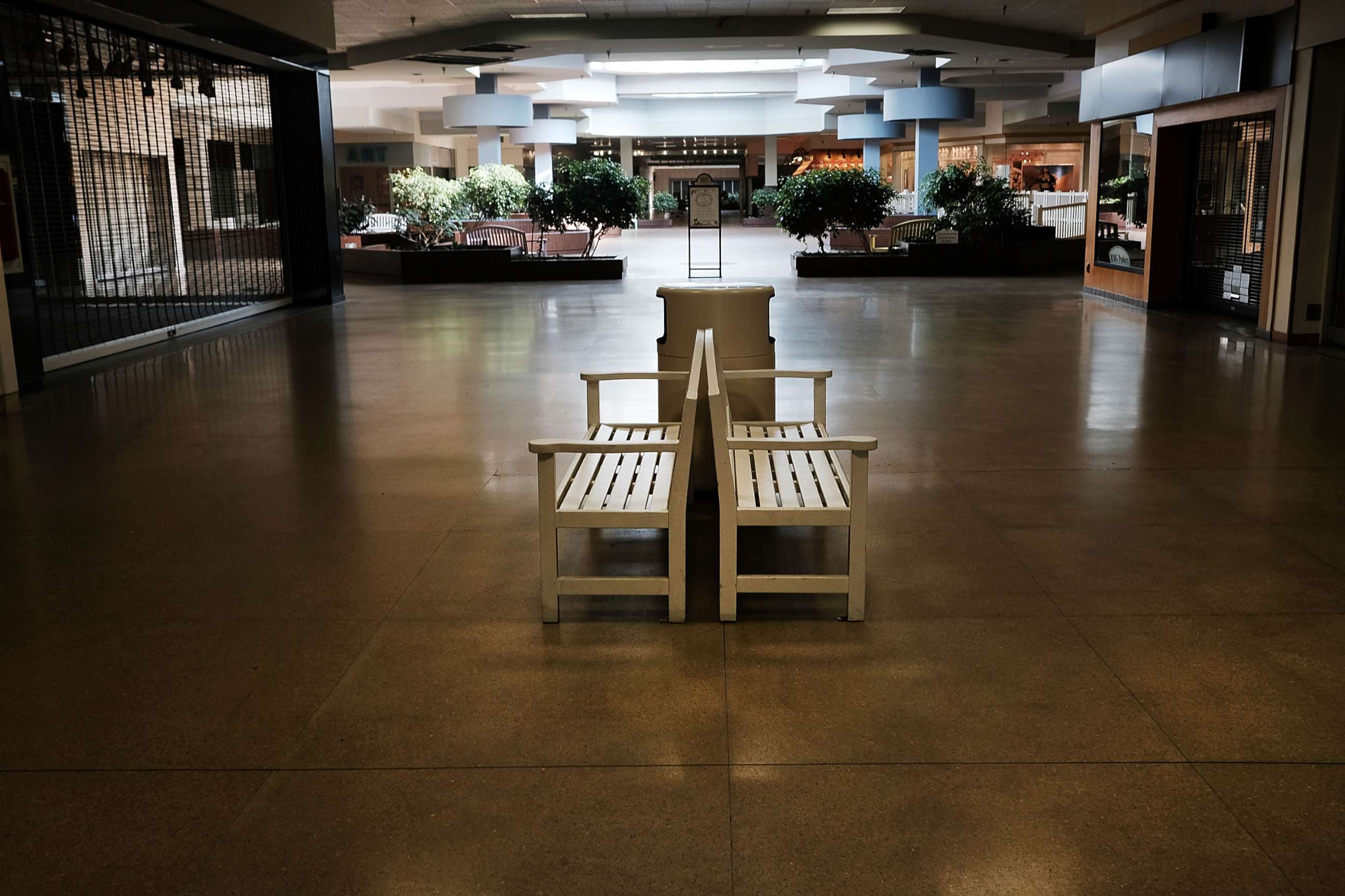 PHOTO: Shuttered stores dominate the interior of the Schuylkill Mall on May 17, 2017, shortly before its closing in Frackville, Pa.