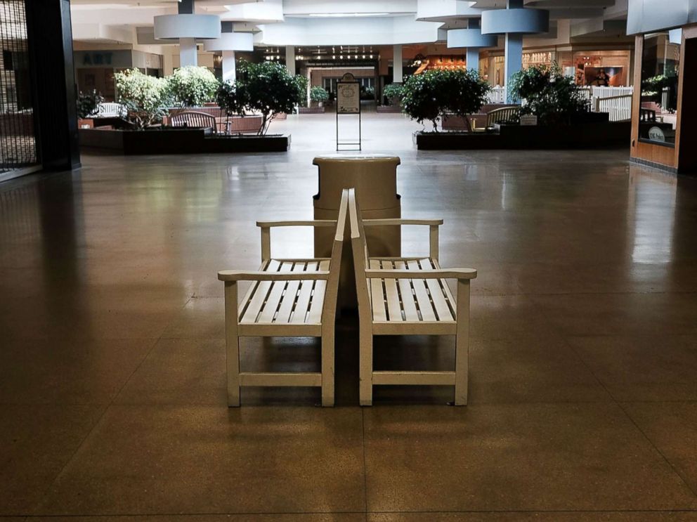 PHOTO: Shuttered stores dominate the interior of the Schuylkill Mall on May 17, 2017, shortly before its closing in Frackville, Pa.