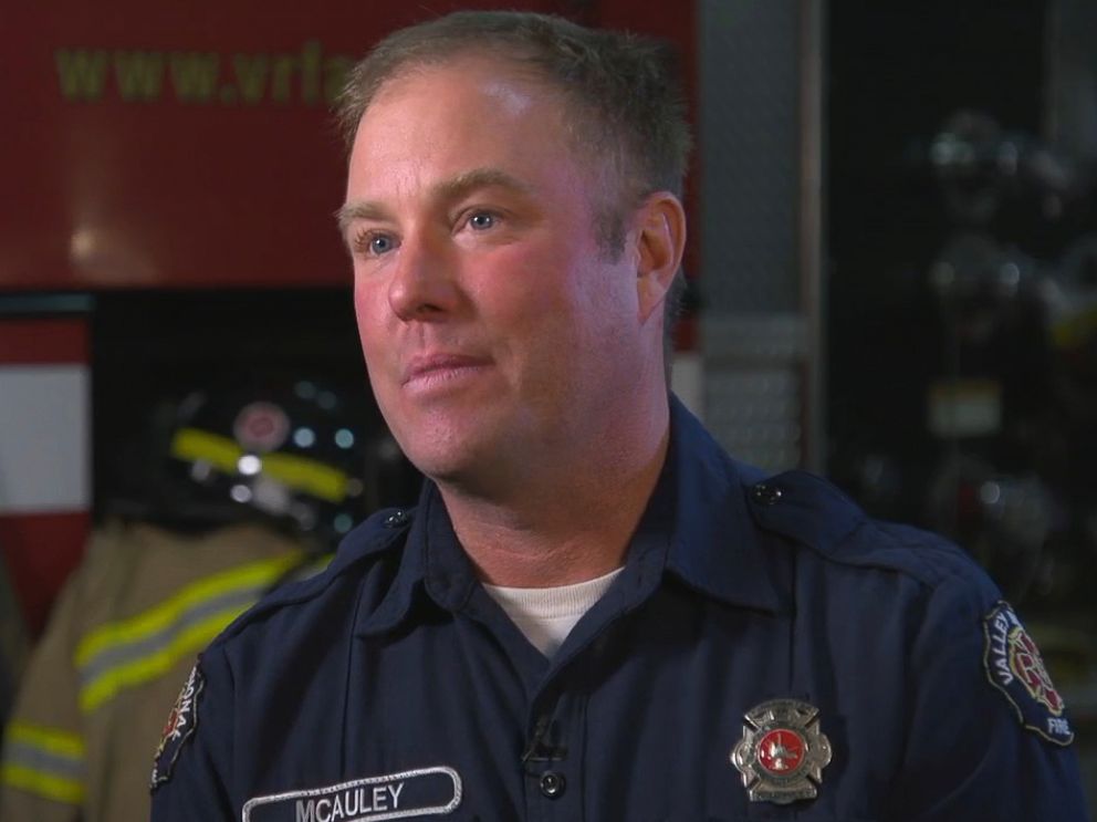 PHOTO: Dean McAuley assisted other first responders by trying to save people at the shooting in Las Vegas, on Oct. 1, 2017.