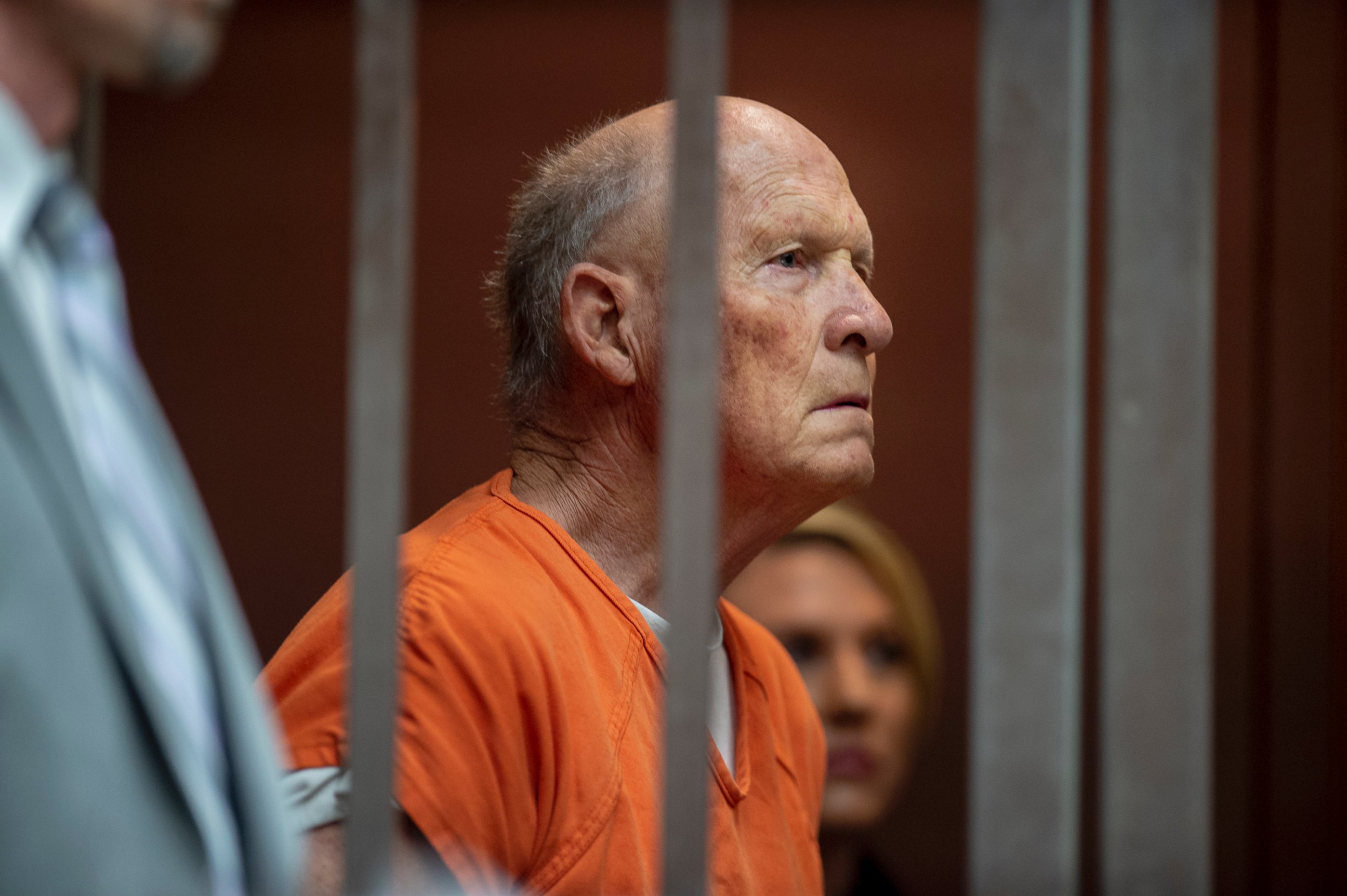 Joseph James DeAngelo appears in Sacramento Superior Court, Friday, June 1, 2018, in Sacramento, Calif. He is suspected in at least a dozen killings and roughly 50 rapes in the 1970s and '80s.