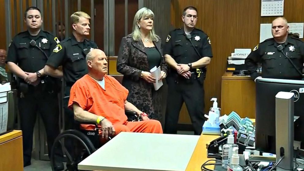 PHOTO: Joseph DeAngelo, accused of being the Golden State Killer in the 1970s and 1980s and the East Area Rapist, appears in a Sacramento, Calif. courtroom, April 27, 2018. 