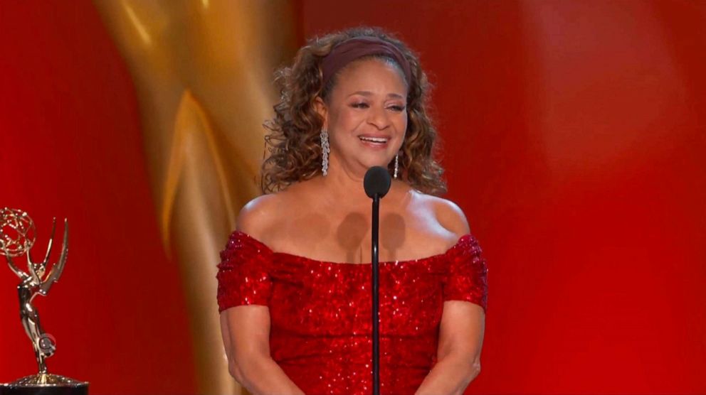 PHOTO: In this video grab released Sept. 19, 2021, by the Television Academy, Debbie Allen accepts the governors award during the Primetime Emmy Awards.