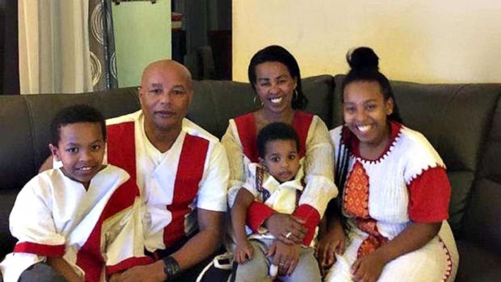 PHOTO: Wogene Debele with her family. 