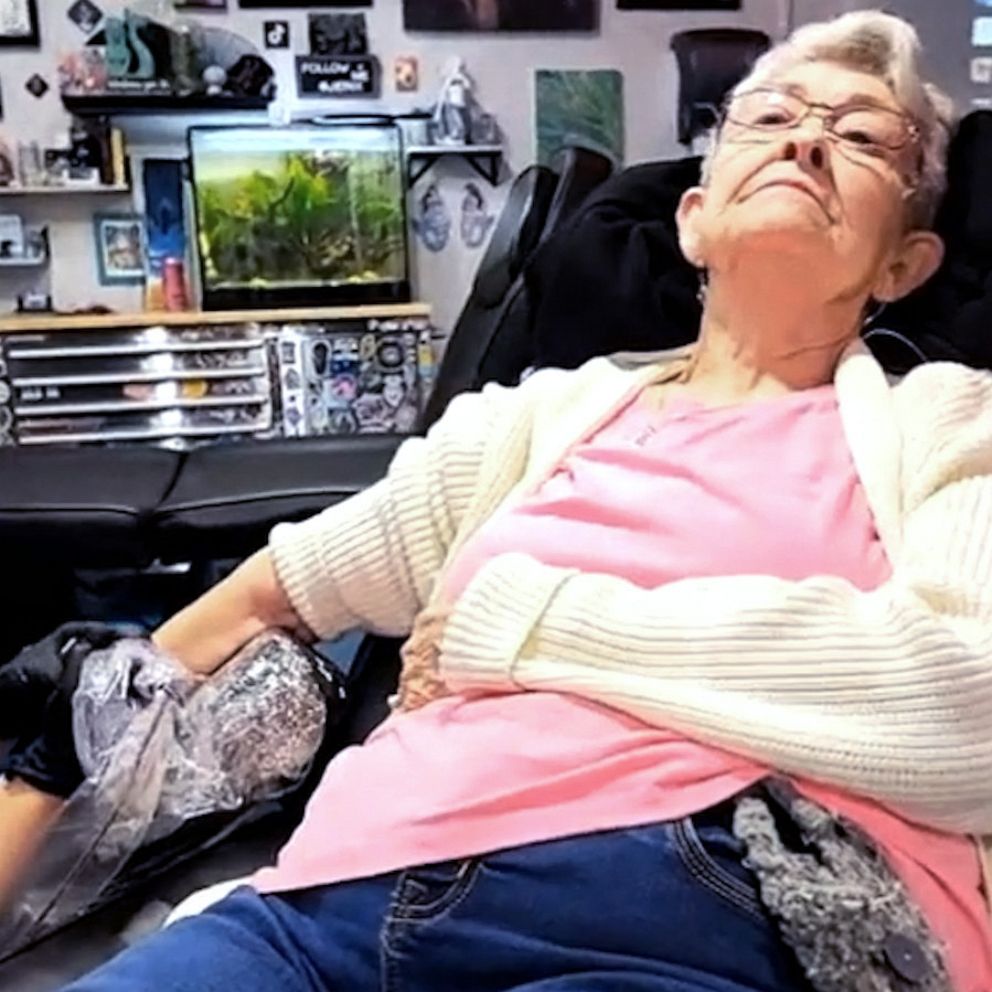 VIDEO: Granddaughter captures grandma getting her 1st tattoo at 82 years old