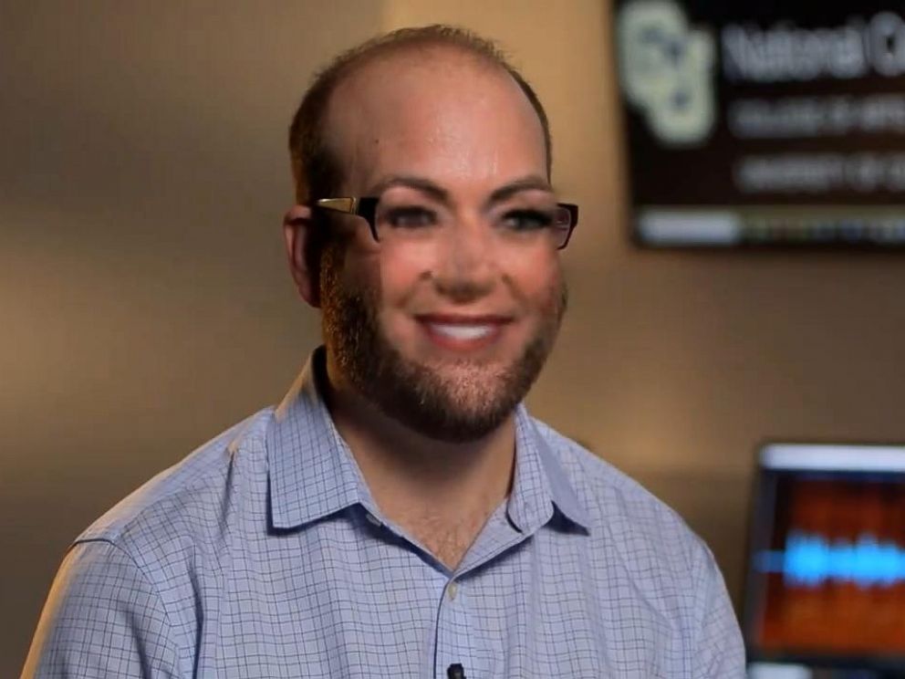 PHOTO: Jeff Smith at the University of Colorado Denver walked ABC News Kyra Phillips through the process of face swapping -- giving it a try.