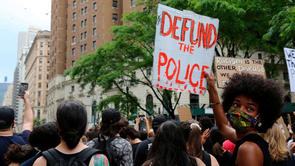 PHOTO: Protesters march in New York, June 6, 2020.