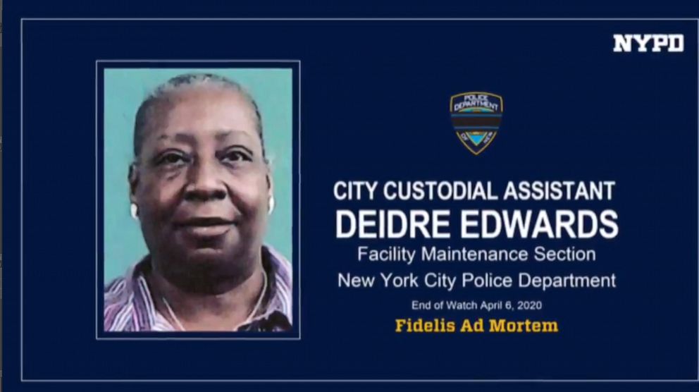 PHOTO: City Custodial Assistant Deidre Edwards is pictured in an image released by the New York Police Department.
