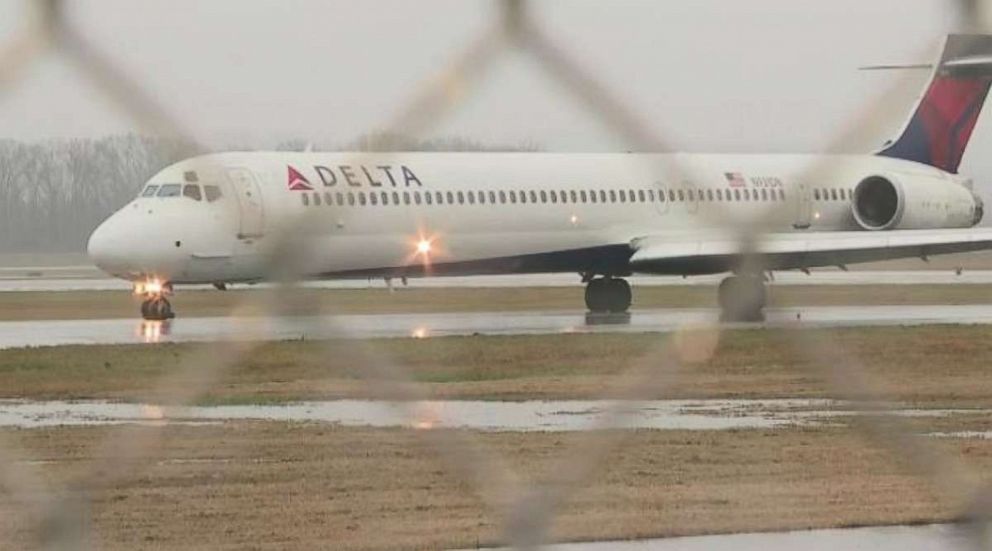 PHOTO: Delta Air Lines flight 2050 was forced to make a landing in Chattanooga, Tenn., after being struck by lightning on Tuesday, Feb. 19, 2019.