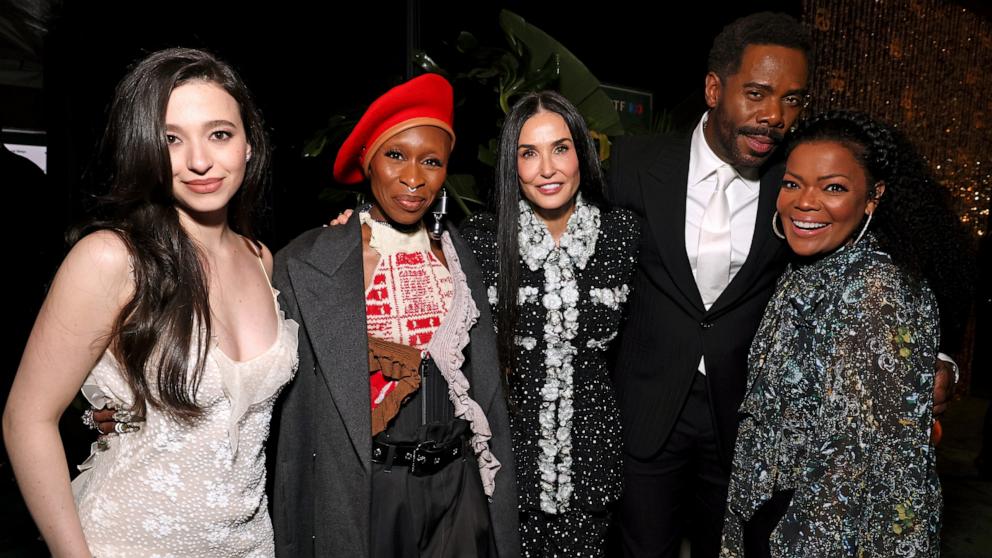PHOTO: Mikey Madison, Cynthia Erivo, Demi Moore, Colman Domingo and Yvette Nicole Brown attend MPTF's 23rd Annual Night Before, Mar. 1, 2025 in Los Angeles