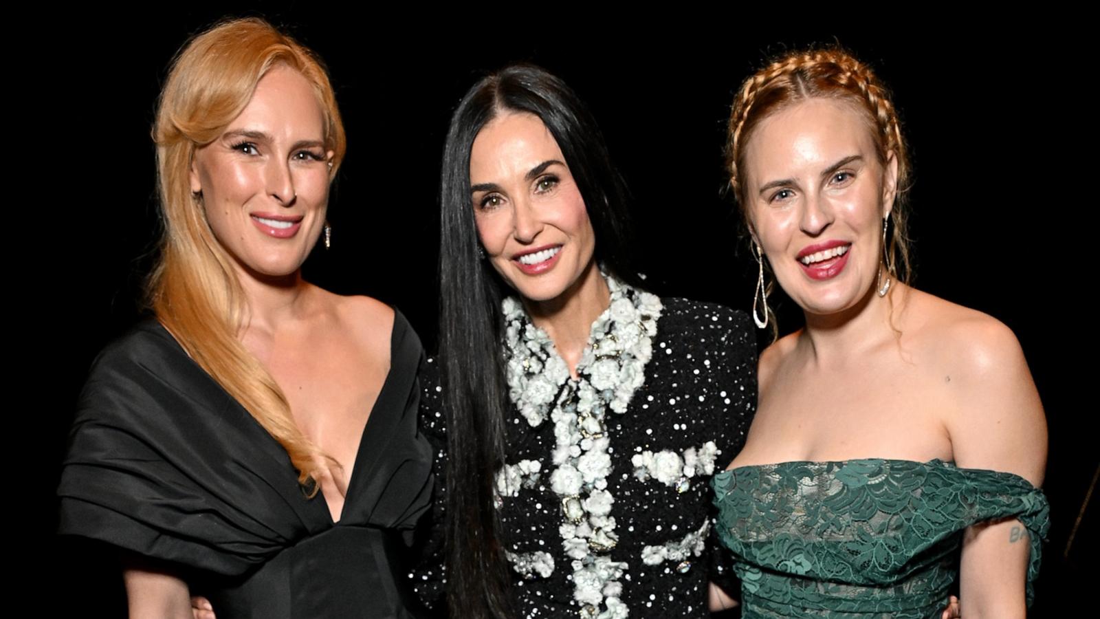 PHOTO: Rumer Willis, Demi Moore and Tallulah Willis attend MPTF's 23rd Annual Night Before, Mar. 1, 2025 in Los Angeles.