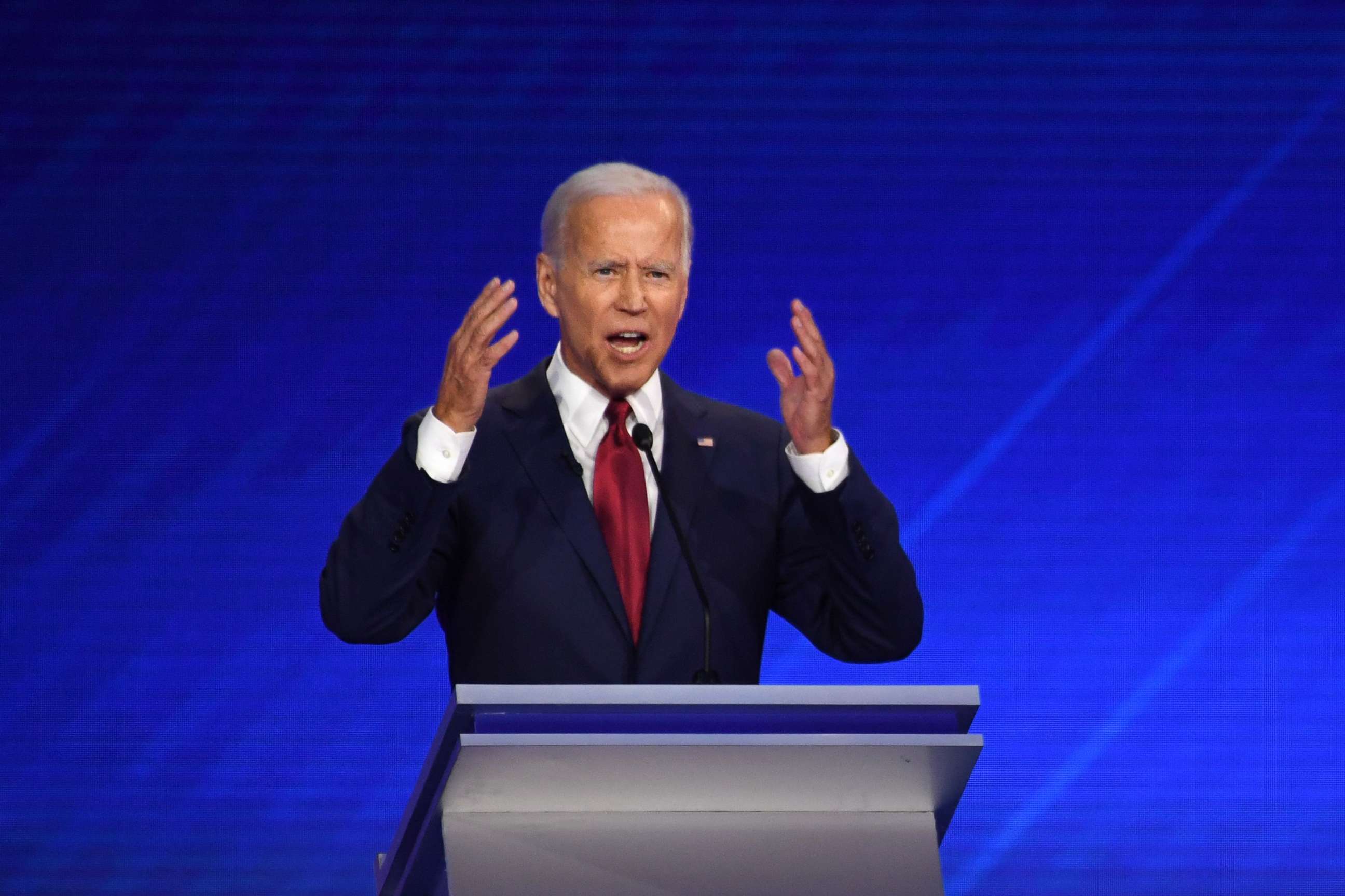 PHOTO: Democratic presidential hopeful former Vice President Joe Biden speaks during the third Democratic primary debate at Texas Southern University in Houston, Sept. 12, 2019.