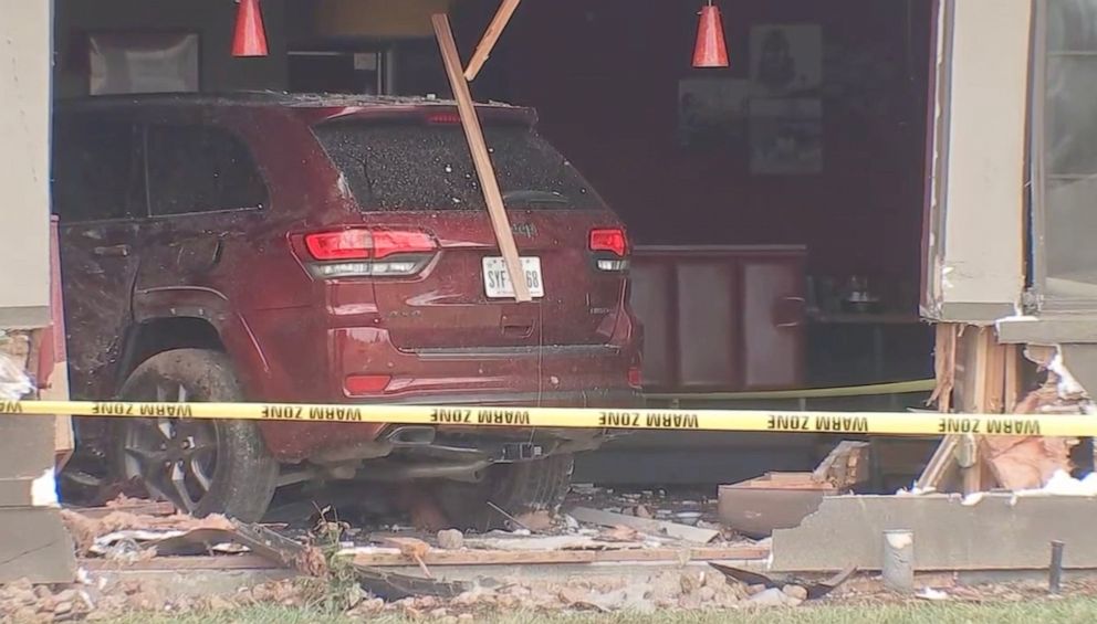 PHOTO: Twenty-three people were injured when a car crashed through a Denny's restaurant in Rosenberg, Texas, on Sept. 4, 2023.