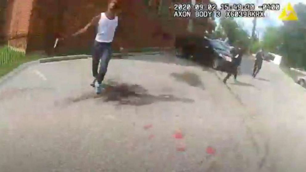 PHOTO: Body cam footage from the police shooting of Deon Kay in Washington, D.C., Sept. 2, 2020.