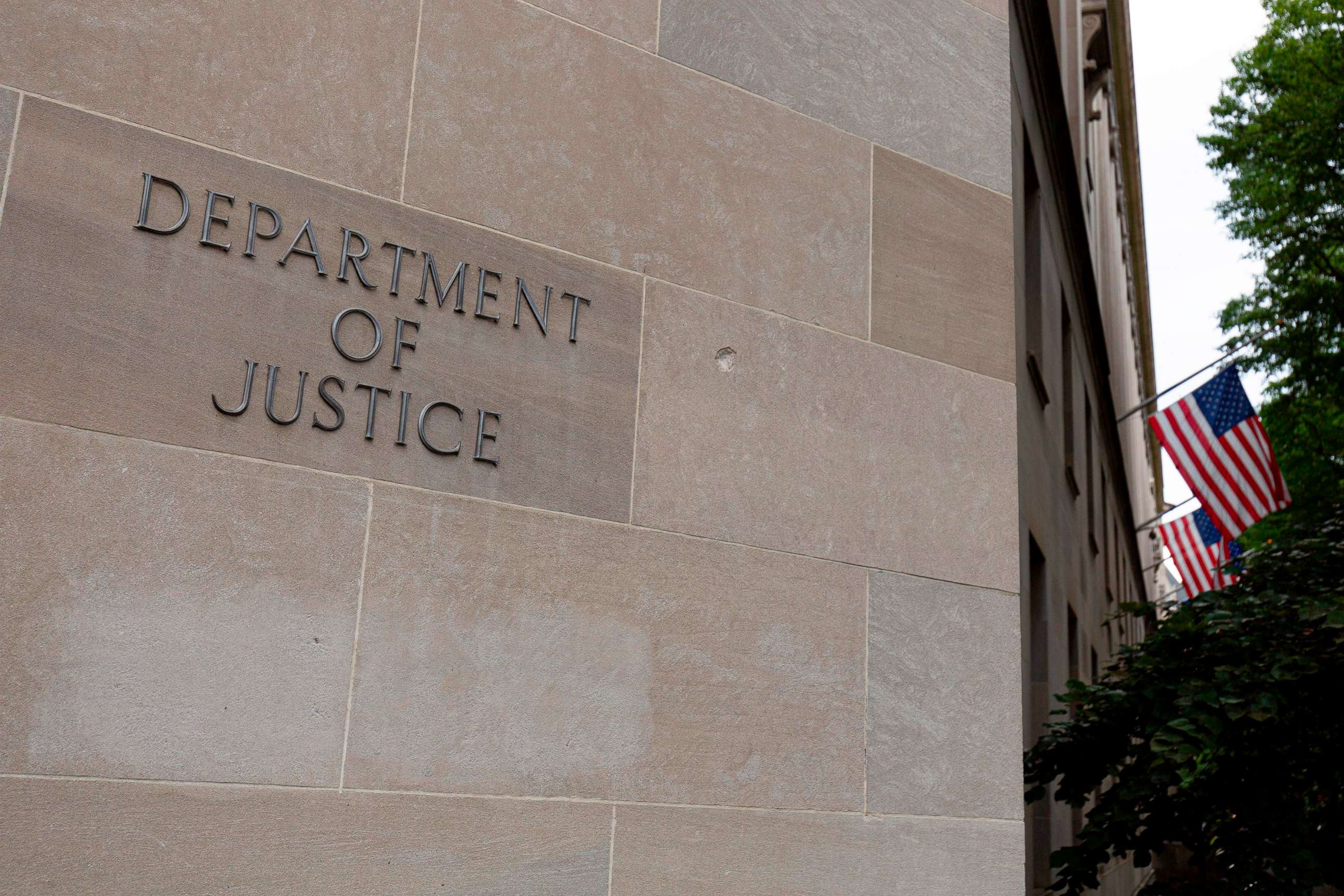 PHOTO: In this July 22, 2019, file photo, the US Department of Justice building is shown.