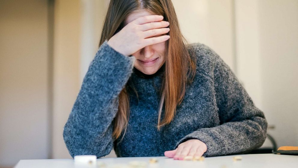 PHOTO: A woman sobs in this stock photo.