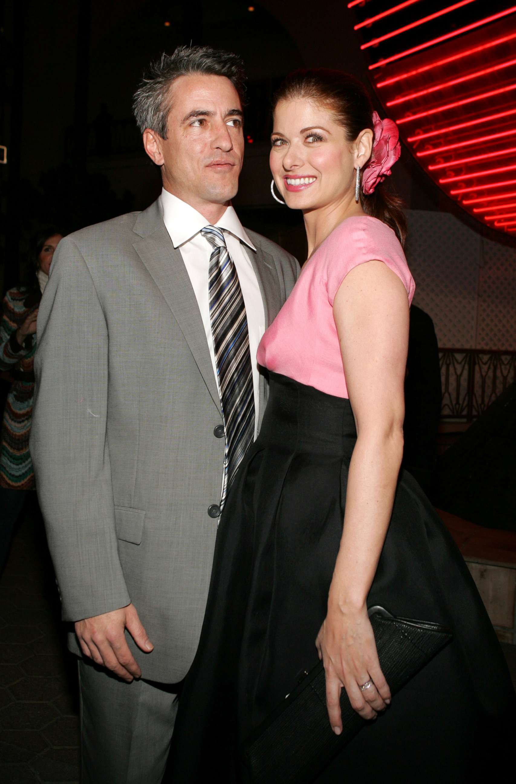 PHOTO: Actors Dermot Mulroney and Debra Messing attend the premiere of the film "The Wedding Date," Jan. 27, 2005, at Universal Studios in Los Angeles.