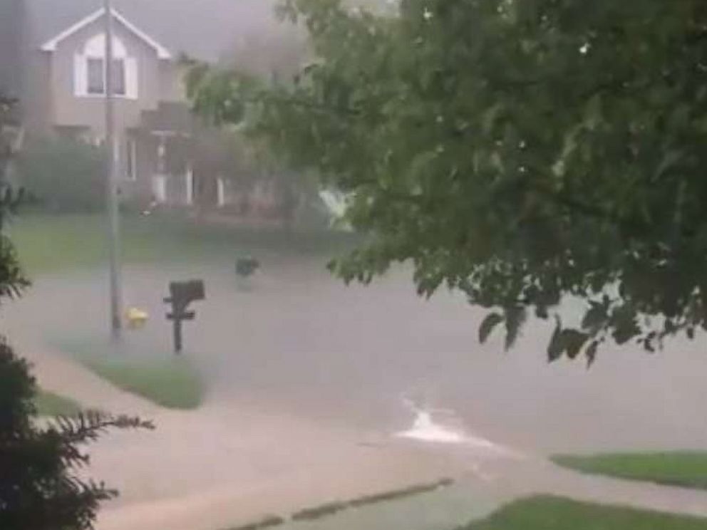   PHOTO: jeffjaeger2 shared the video on Twitter showing the flood situation at his home in Johnston, Iowa, June 30, 2018. 