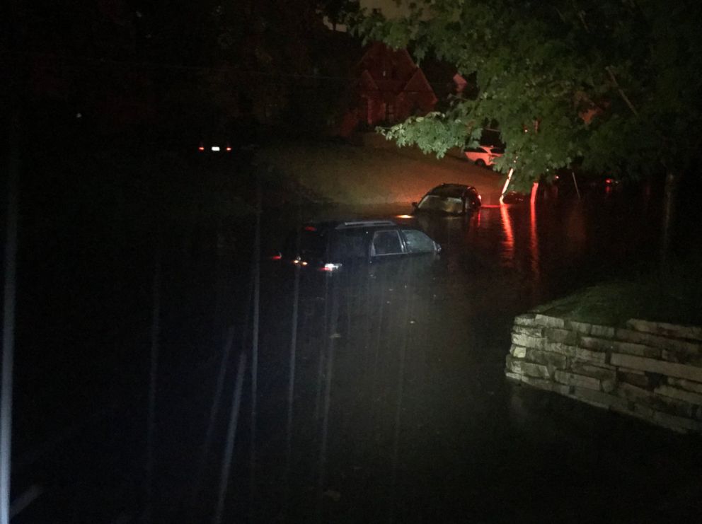   PHOTO: @PFF_Matt shared this photo on Twitter on June 30, 2018, with the caption, This other car was behind me. Several floating away. 