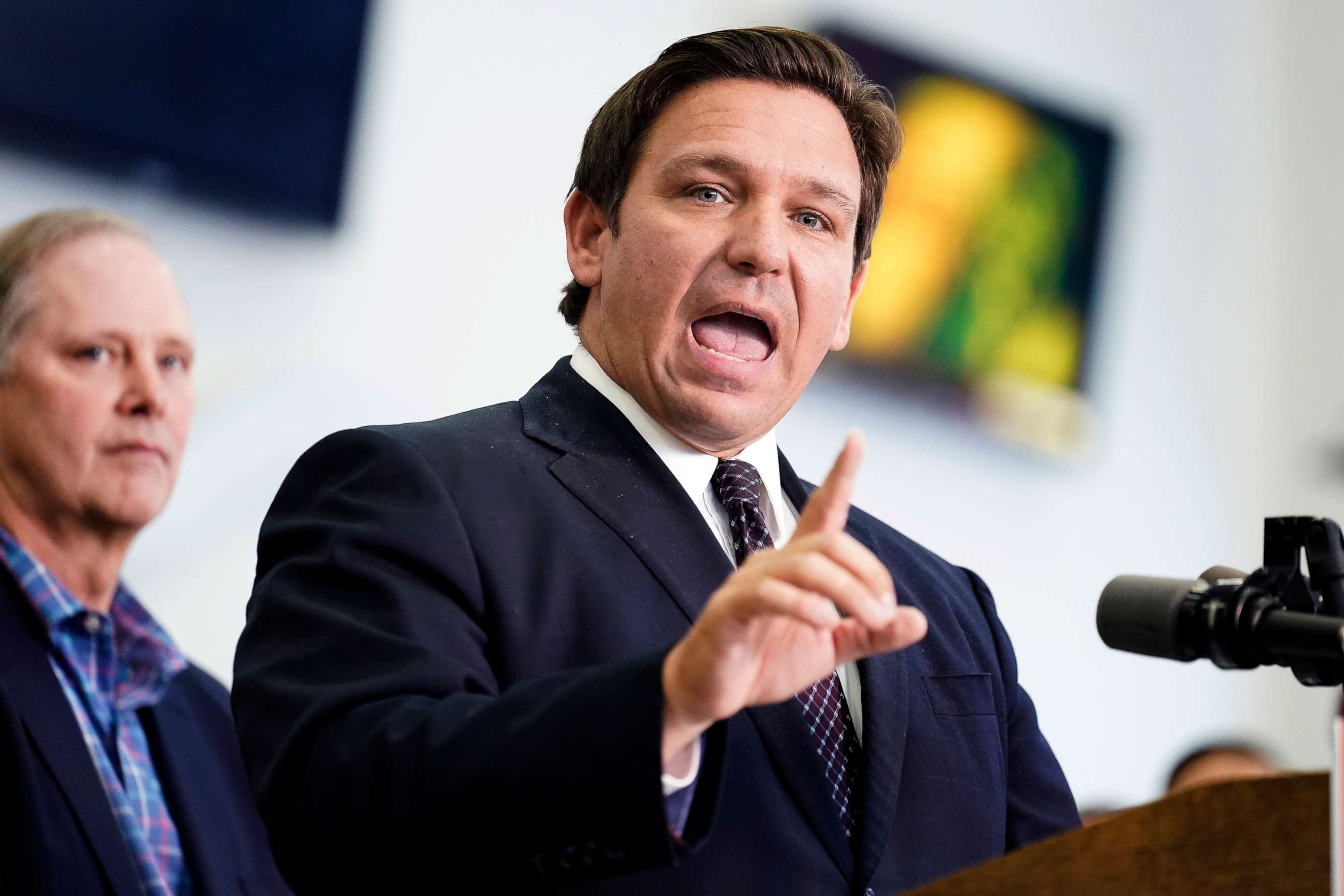 PHOTO: Florida Gov. Ron DeSantis speaks at an event on Nov. 18, 2021, in Brandon, Fla. 