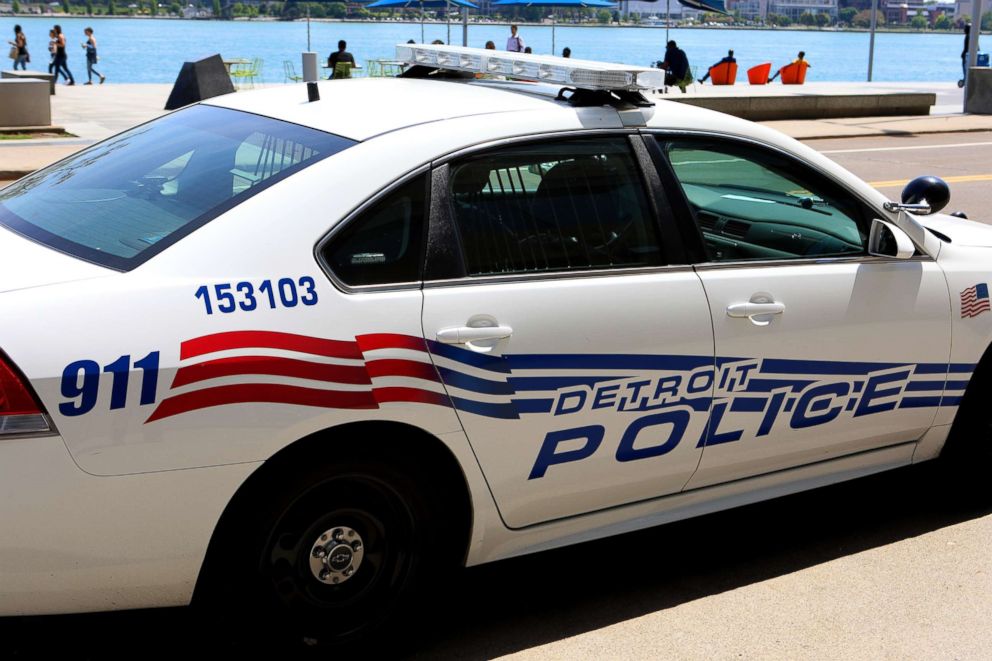 PHOTO: A Detroit Police car sits downtown in Detroit.