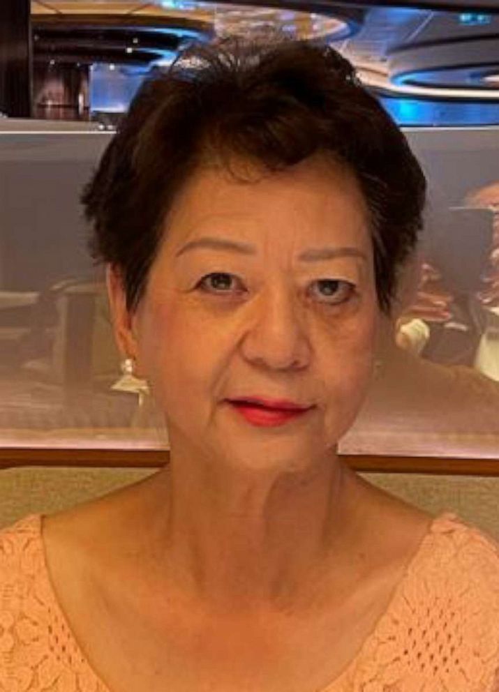 PHOTO: Diana Tom, 70, is seen in an undated photo supplied by her family. She was wounded in a mass shooting in Monterey Park, California, and died on Jan. 22 after being transported to a hospital in critical condition, her family said.