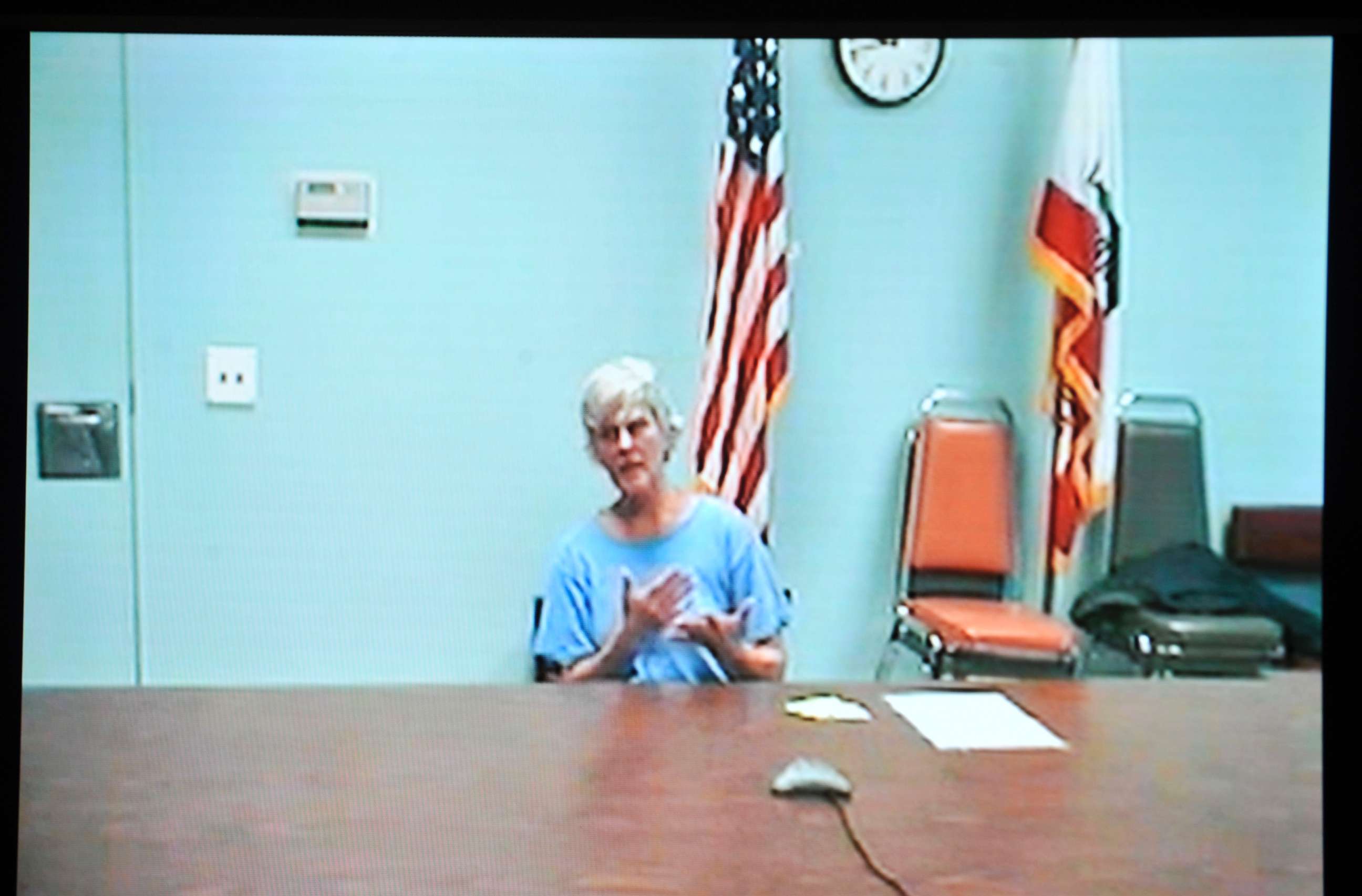 PHOTO: Convicted child killer Diane Downs is seen on a video as the Oregon parole board unanimously rules that she remains dangerous and must stay in prison during a hearing at Chemeketa Community College in Salem, Ore., Dec. 10, 2010.