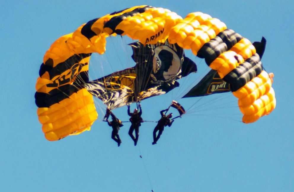 PHOTO: The Golden Knights are the Army's elite parachute team, performing daring stunts at air shows, festivals, and sporting events.