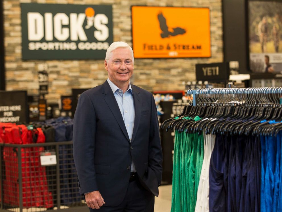 PHOTO: Chairman and CEO of DICKS Sporting Goods Edward W. Stack visits a new store at the Baybrook Mall in Houston, Oct. 18, 2016.