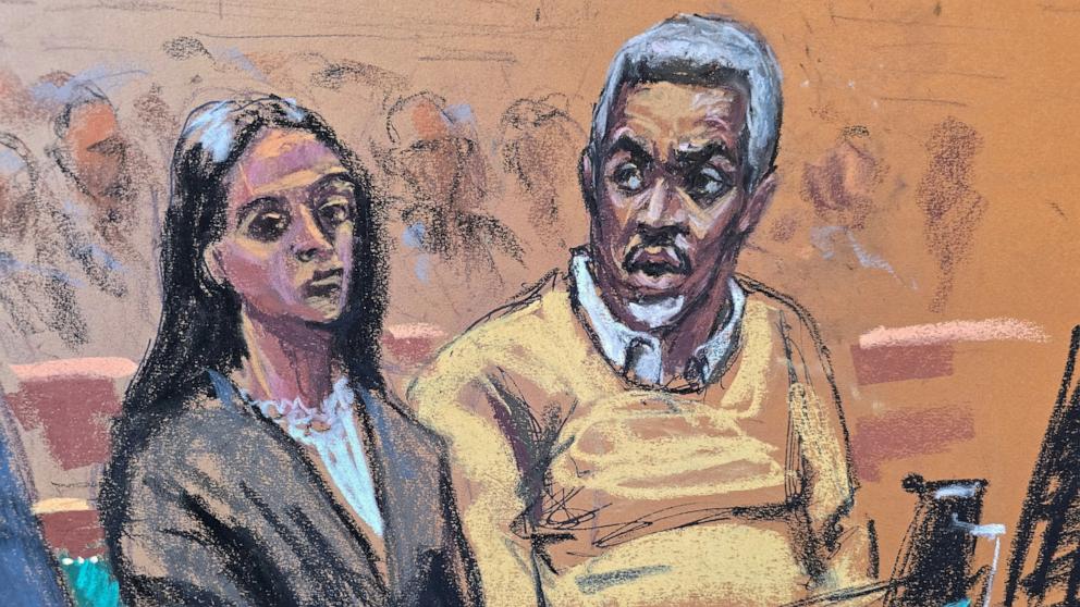 PHOTO: Sean "Diddy" Combs, next to his lawyer Teny Geragos, reacts after learning he will not be released on bail, during his sex trafficking and racketeering conspiracy trial in New York City, New York City, July 2, 2025.