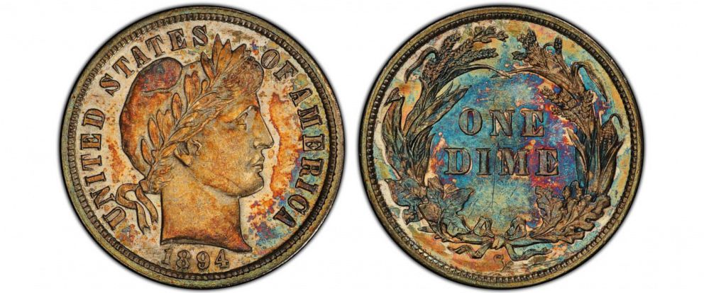 PHOTO: A 1894-S Barber dime sold for over $1.3 million at Stack's Bowers Galleries. The coin is one of nine survivors from the original 24-piece mintage.