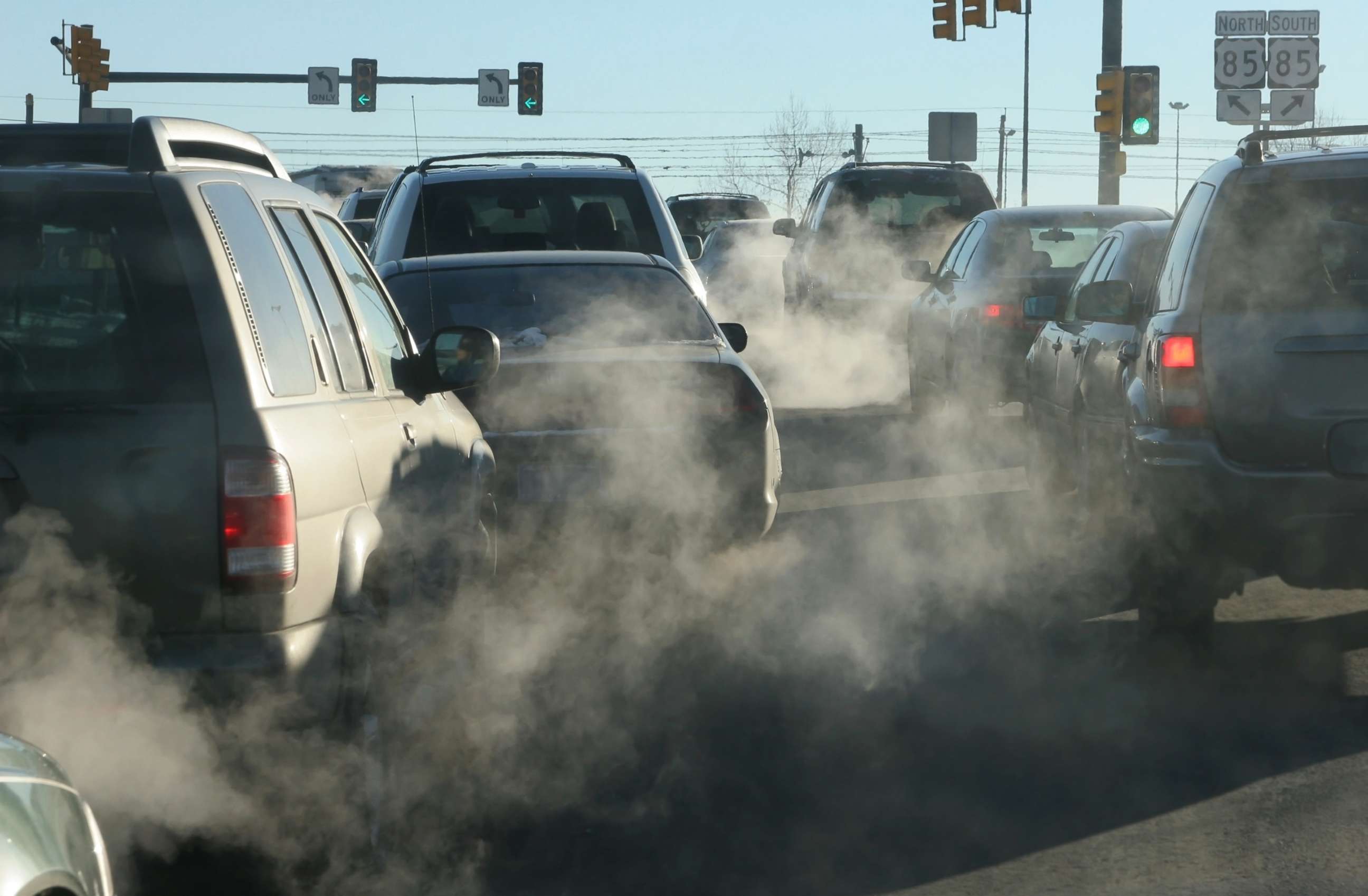 PHOTO: An undated photo showing exhaust from cars. 