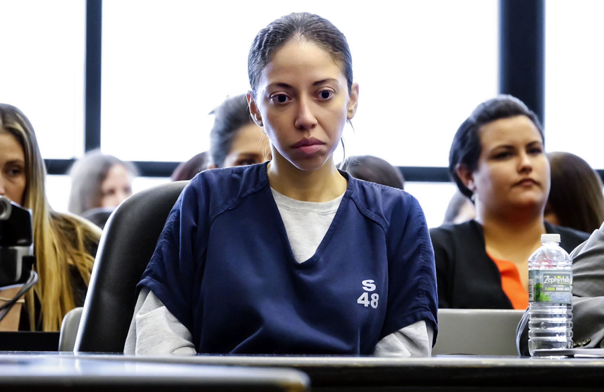 PHOTO: Dalia Dippolito listens to her ex-husband, Michael Dippolito, testify during her sentencing, July 21, 2017, in West Palm Beach, Fla.