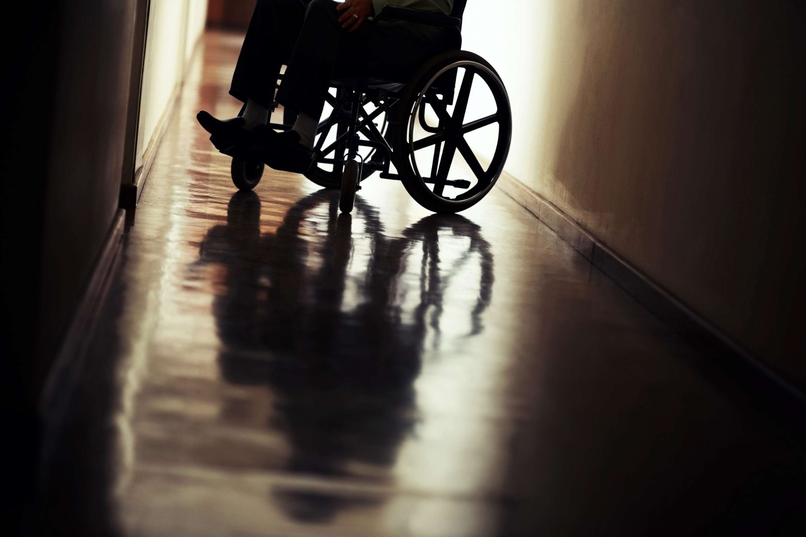 PHOTO: A disabled person sits in a wheelchair in an undated stock image.
