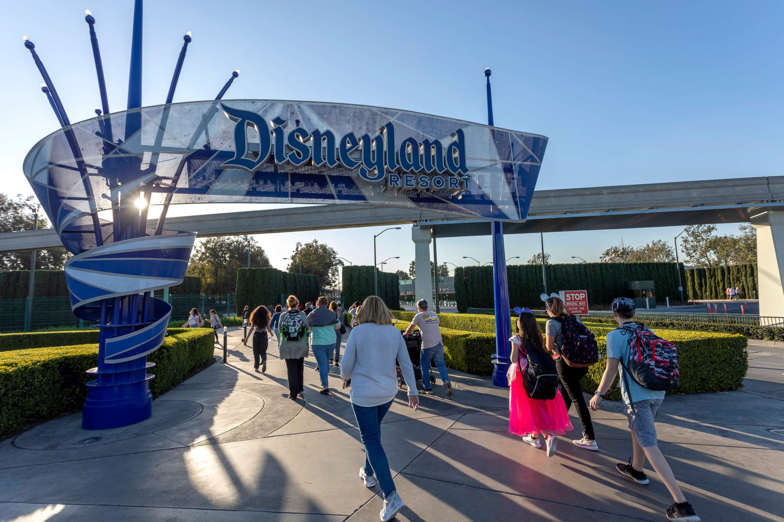 PHOTO: Visitors attend Disneyland Park, Feb. 25, 2020, in Anaheim, California.