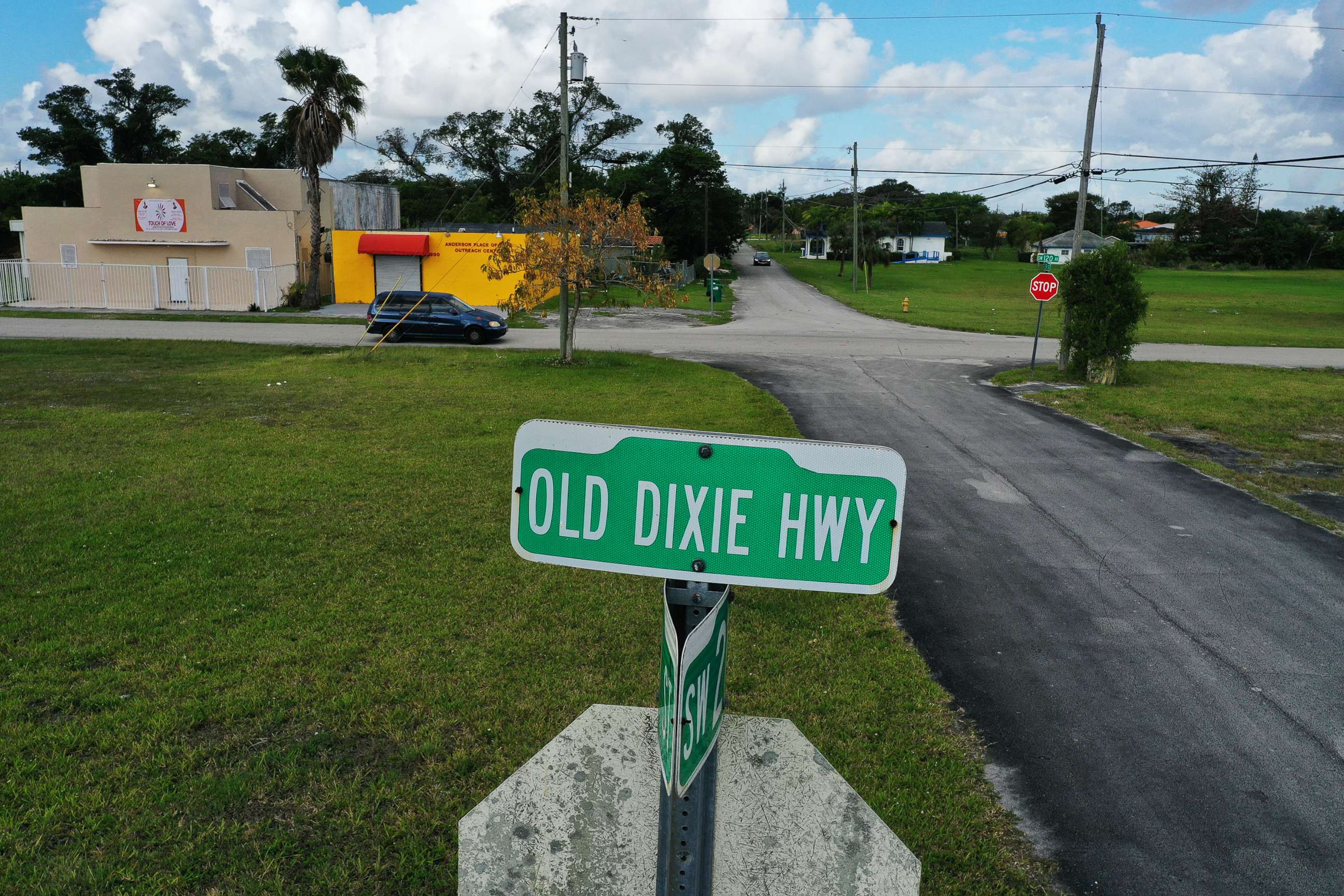 PHOTO: A street sign reads "Old Dixie Hwy" on Feb. 20, 2020, in Homestead, Fla.