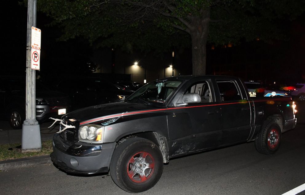 PHOTO: A truck sits on the street in Washington, D.C., in an image released by the U.S. Capitol Police, Sept. 13, 2021.