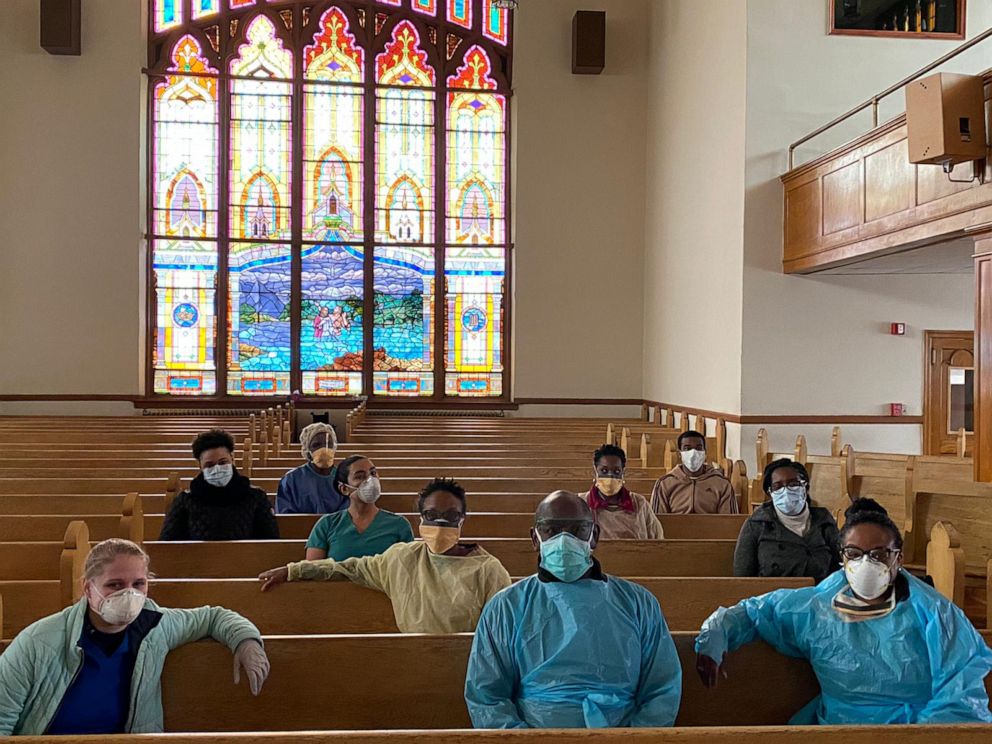 PHOTO: Dr. Stanford and her entire team after a day of conducting free COVID-19 testing outside a Philadelphia church.