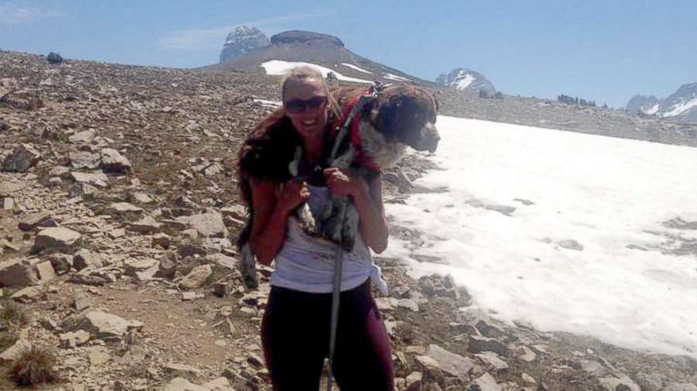 PHOTO: Tia Vargas was on her way down the trail to meet up with her father when she saw a large English Springer Spaniel limping alongside a couple of hikers who were trying to find the dog's owner.