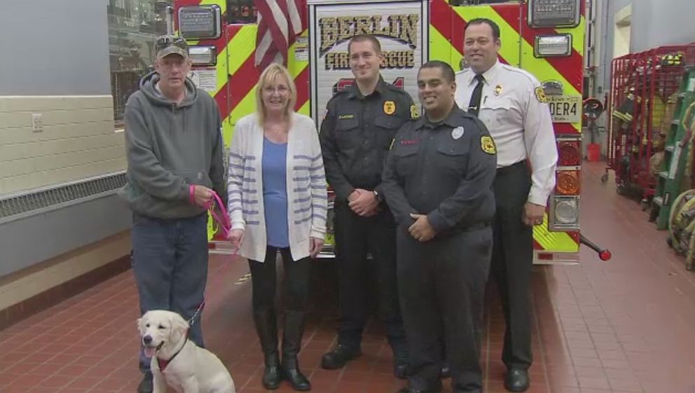 PHOTO: Berlin Firefighters rescued therapy dog "Ava" in Berlin, N.J., Oct. 22, 2019.